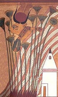 Hathor as a cow, from the Papyrus of Ani Hathor as a cow, from the papyrus of Ani