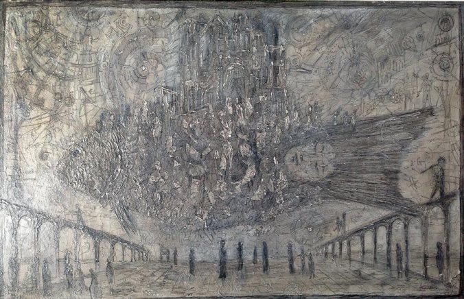 Vasily Kafanov fish landscape gray