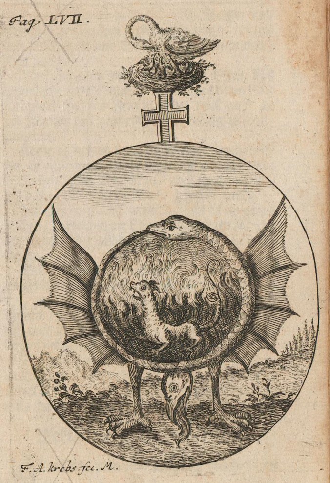 Dragon ouroboros Hermetic Sun and Moon