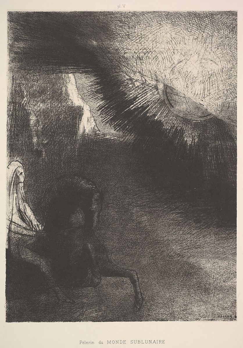 odilon redon pilgrim from a sublunar world