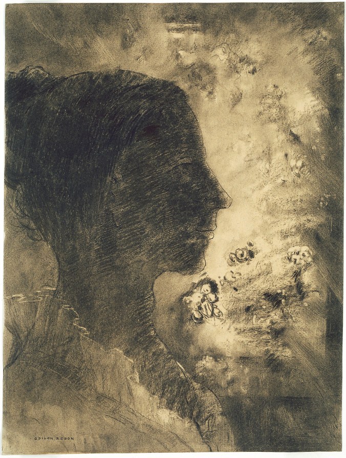 profile of shadow by Odilon Redon